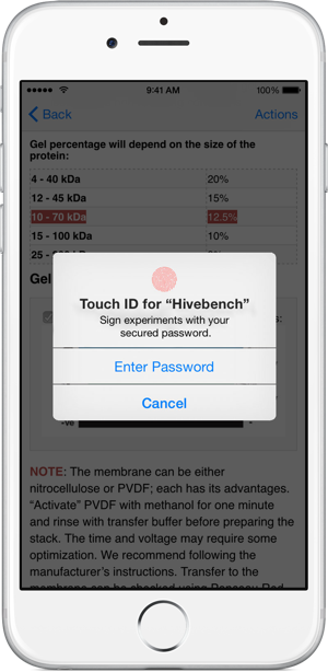 Signing with Touch ID