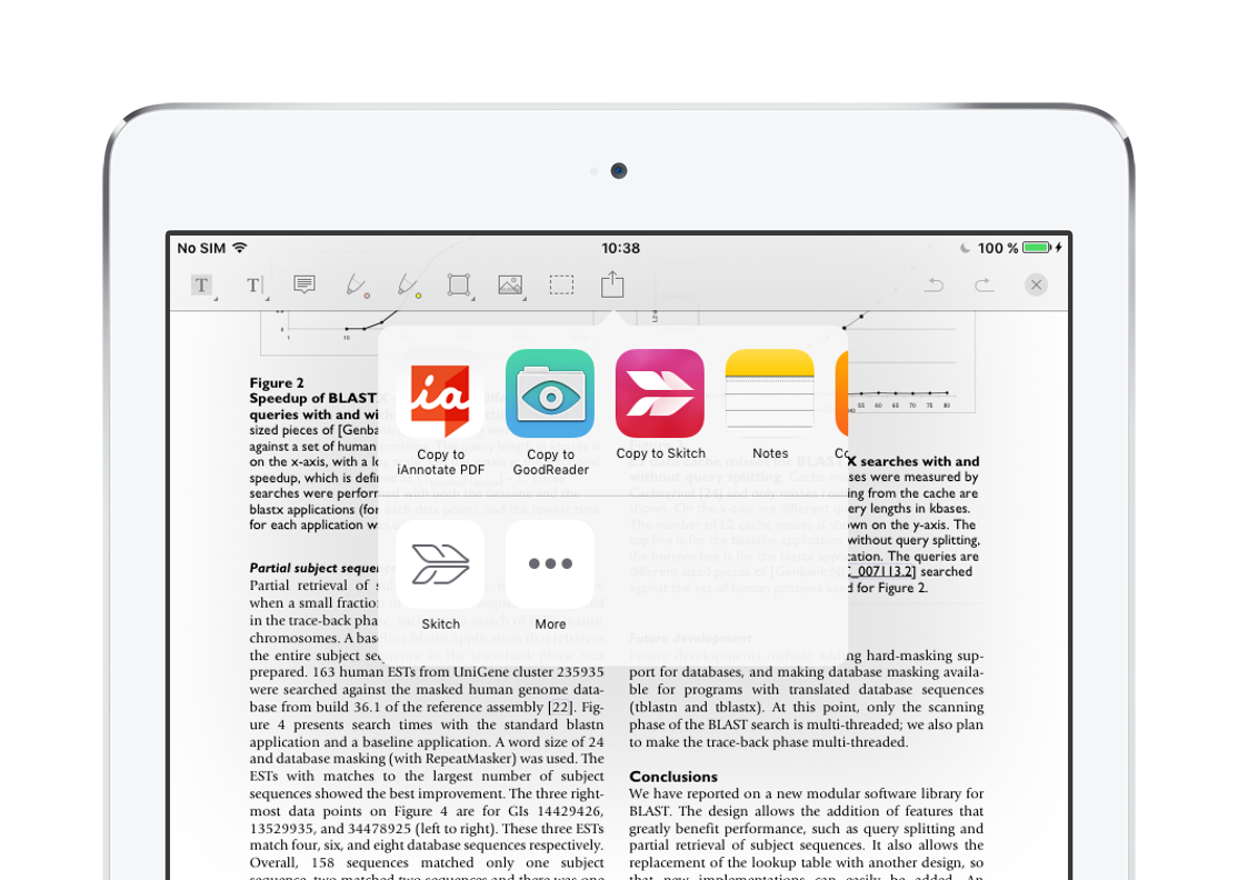 Annotate PDF with external app